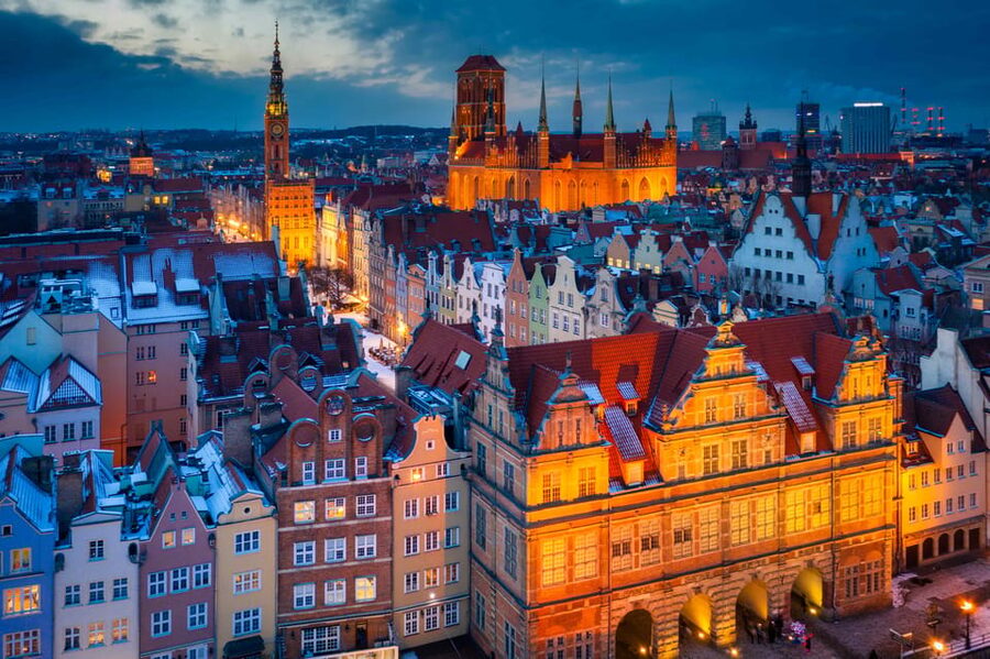 Main City in Gdańsk - tour in Polish - Getting your bearings at Złota Brama and a 150-minute pace
